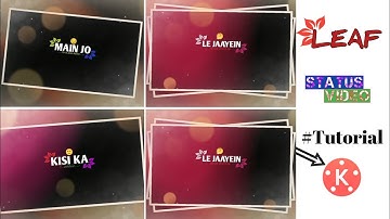 How to make leaf transition status video | status video kaise banaye.