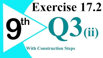 23 - Exercise 17.2 Q3 (ii) Point of intersection of Right Bisector of a triangle ( Cir-cum center)