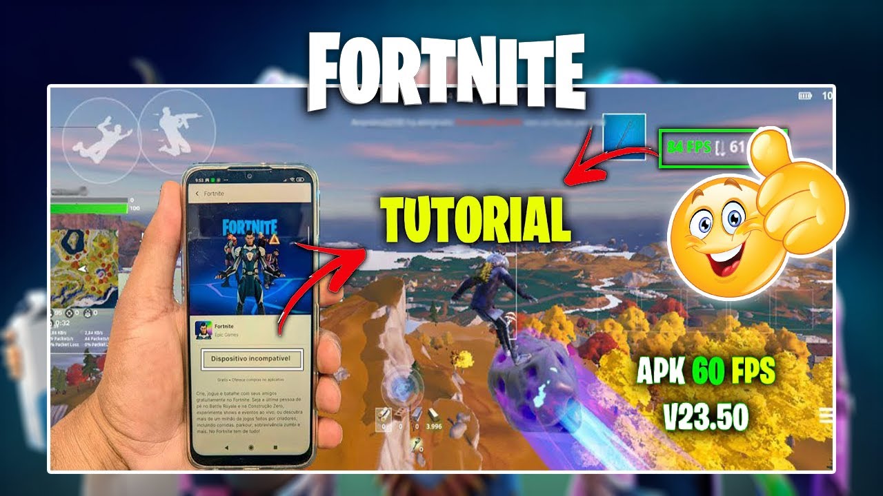 HOW TO INSTALL AND PLAY FORTNITE MOBILE TUTORIAL 60 FPS V23.50 YouTube