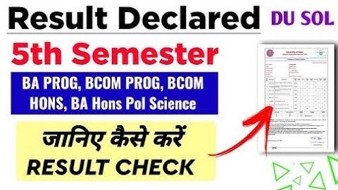 SOL 5th Semester Result Declared NEP Dec Exam 2024 | Sol Fifth Semester result Declared 2025: NEP