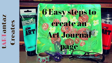 6 easy steps to an art journal page full of flowers #LoveSummerArt2017