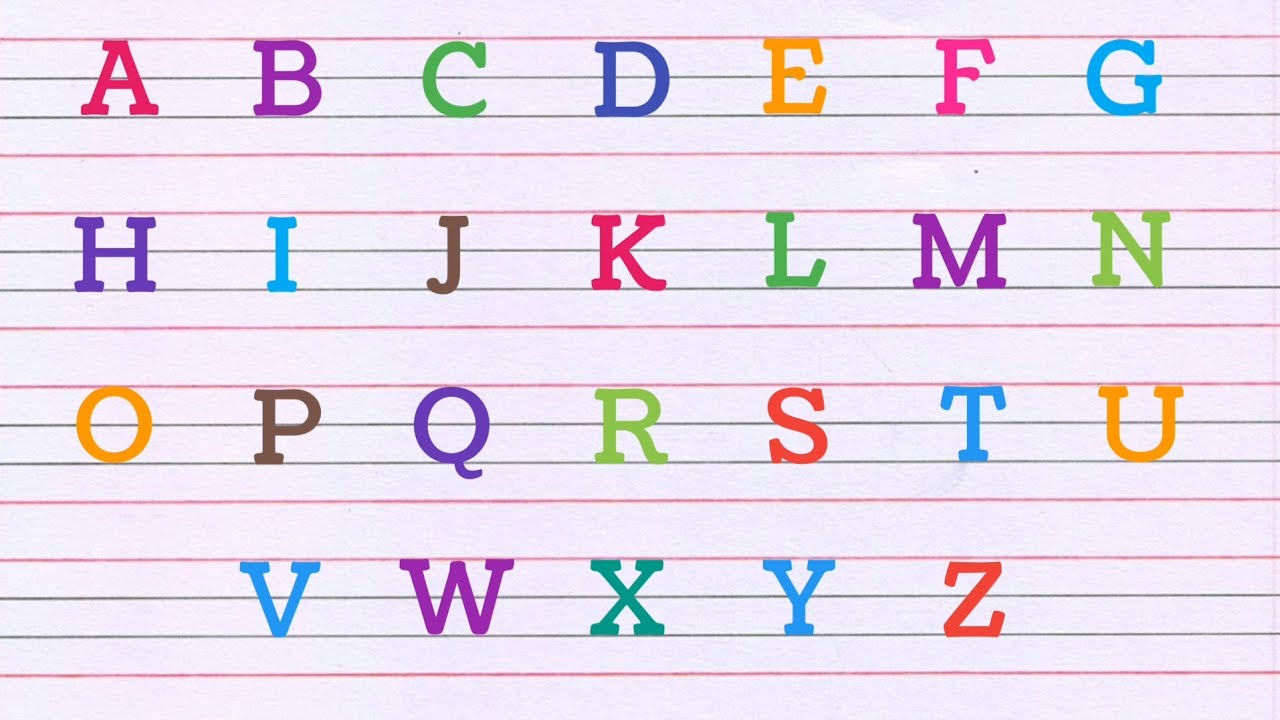 “ABCD Writing Colour | A to Z Letter Writing for Kids | Colourful ABCD ...