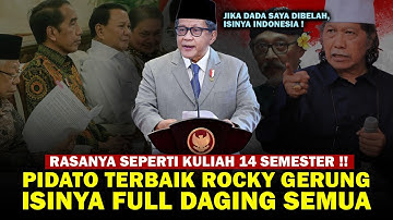 CERDAS GILA ! Pidato Rocky Gerung TERBAIK dan Terbaru sepanjang Masa Hakikat Indonesia