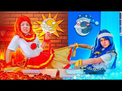 Sun and Moon are no longer friends! Ksyusha became the sun in the FNAF hot school! - Watch Me