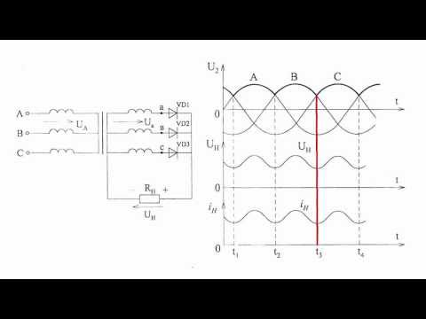 Принцип работы трехфазного выпрямителя