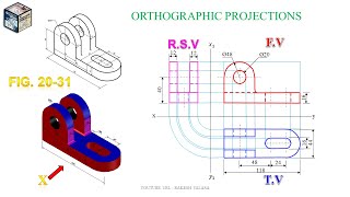 Fig  20.31; ORTHOGRAPHIC PROJECTIONS #engineering_drawing