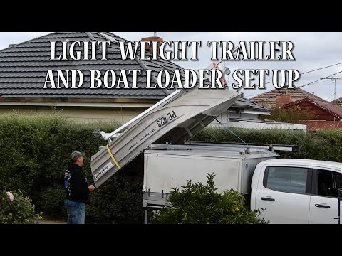 LIGHT WEIGHT TRAILER AND BOAT LOADER set up