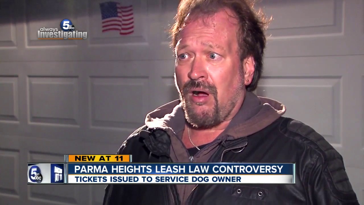 Parma Heights man wants city leash law changed for service dogs YouTube
