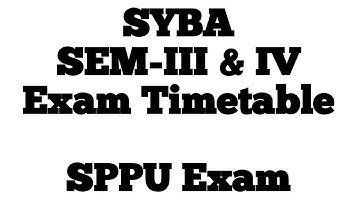 SYBA SEM-III & IV || Exam Timetable || SPPU Summer Exam 2022 ||