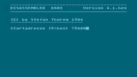 6502 Disassembler in Atari Basic
