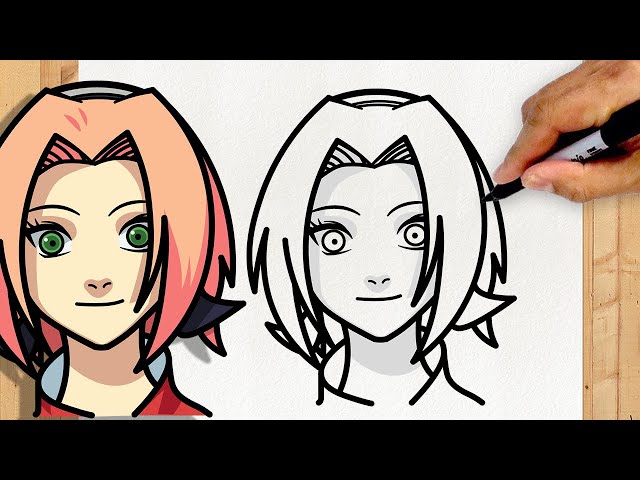 como desenhar a Sakura Haruno do anime naruto passo a passo #comodesen