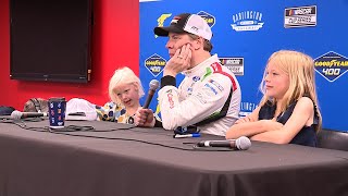 BRAD KESELOWSKI WINS AT DARLINGTON - HIS DAUGHTER STEALS THE SHOW IN POST RACE PRESS CONFERENCE