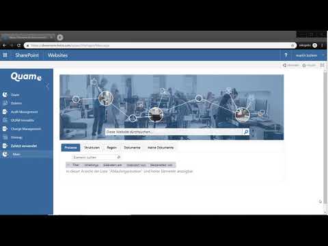 Prozessorientiertes Organisationsmanagement mit SharePoint: Ein Rundgang durch die Quam Demoumgebung