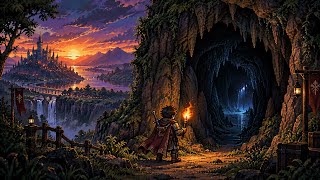 Details Cave Entrance at Sunset - Fantasy Pixel Art Guide
