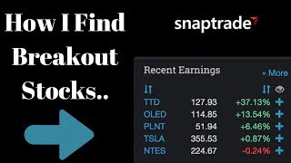 SnapTrade - The Free Scanning Tool You NEED. How I Find Stocks to Trade!