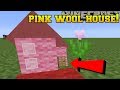 Minecraft: LIVE INSIDE PINK WOOL!! (REAL PINK WOOL HOUSE BLOCK!) Custom Command