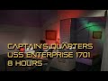 🎧 Star Trek ASMR: Captain Kirk's Quarters background ambience (panning sounds, brown noise, bass)