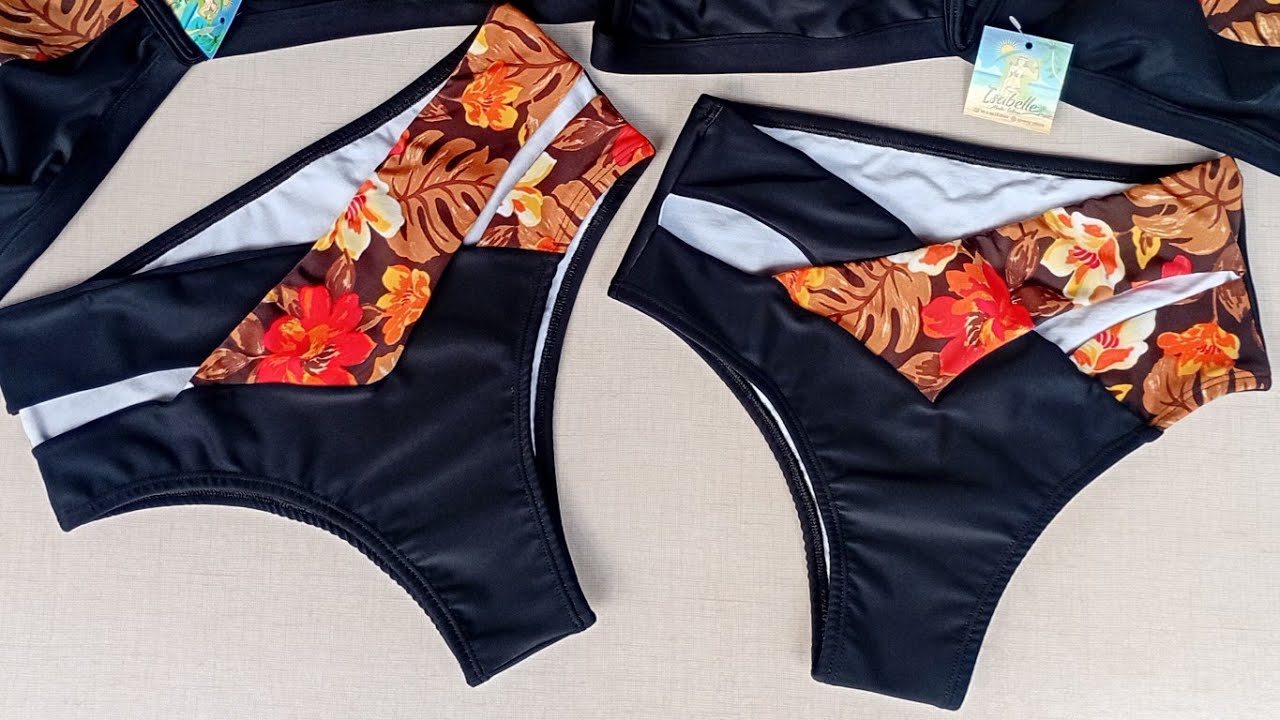 Como fazer calcinha de biquíni com detalhe transpassado na frente #costura #biquíni #façaevenda 