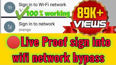 Sign In To Wifi Network Bypass Android 2021 | how to fix sign into wifi network without username