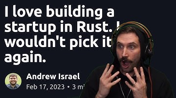 Prime Reacts:  Building a Startup in Rust; I won