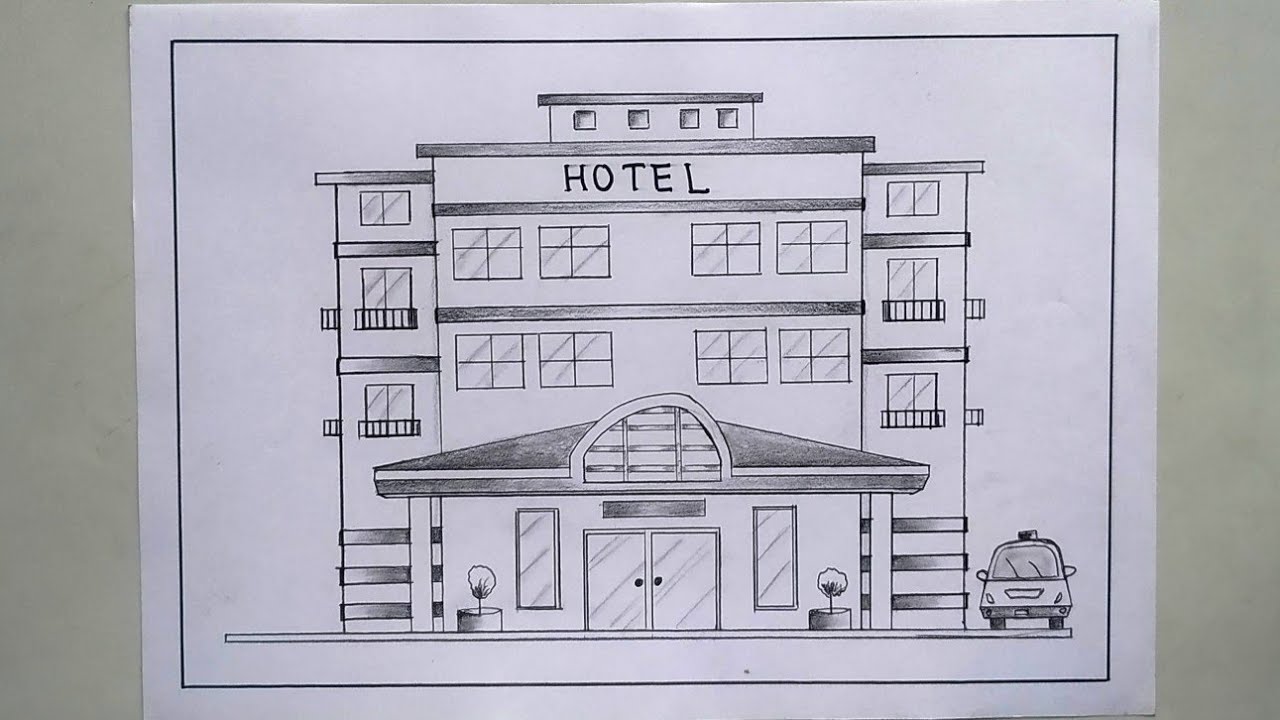 Hotel and Restaurants | Building sketch, Art block, Sketch book