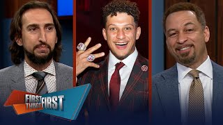 Patrick Mahomes hits back at Ja’Marr Chase w/ SB ring jab: ‘That’s who’ | NFL | FIRST THINGS FIRST