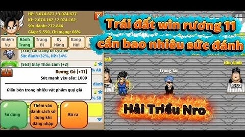 Ngọc Rồng Online | Trái đất ở thời điểm hiện tại cần bao nhiêu sức đánh để win rương 11 #nro 
