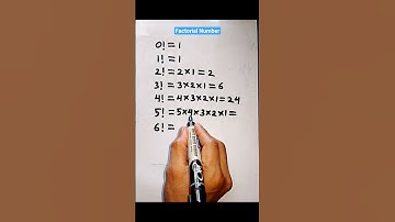 Factorial number 0 to 6.  #maths #shorts #factorials