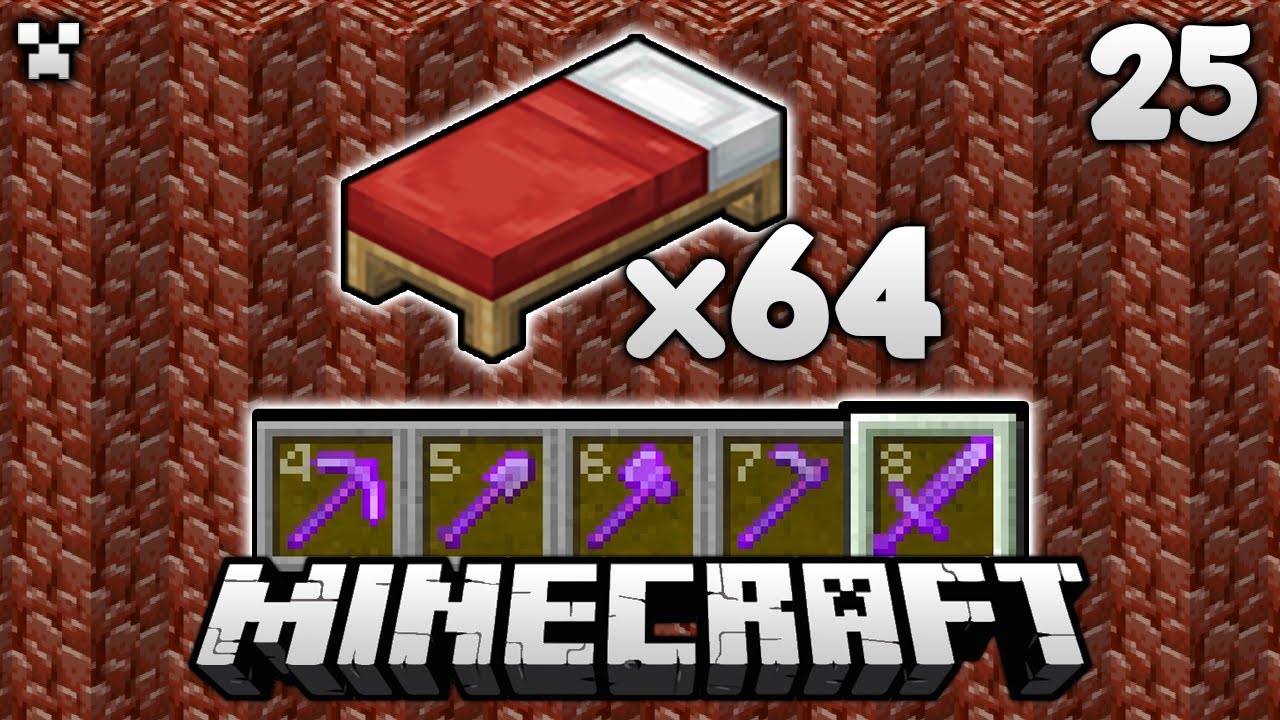 64 Beds = ??? NETHERITE! Let’s Play Minecraft Survival YouTube