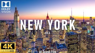 НЬЮ-ЙОРК Видео 4K Ultra HD с мягкой фортепианной музыкой — 60 кадров в секунду — живописный фильм 4K