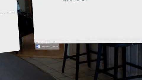 Office Word Running on Magic Leap ML1