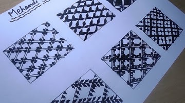 How to:- 6 Different Henna Grids || Bridal Henna Grids || Heena Tutorial By Sanobar Akhtar