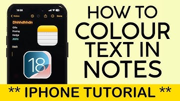 How to Colour Text on Notes App in iOS 18 2024