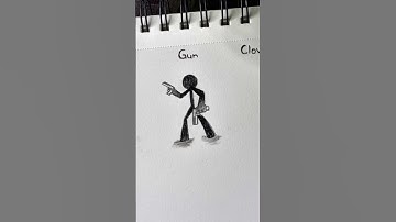 How to draw body with (Gun, Claws,Hammer) #drawing #stickman #tutorial #fpy #sketch #howtodraw #fyp