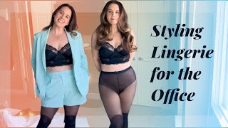 4K TRANSPARENT LINGERIE How To Style Lingerie for the Office | Erin Kittens TryOn