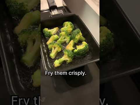 Japanese food fried broccoli that tastes so much better than it looks!