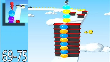 Stack Rider - Gameplay android,ios All Levels ( levels 69-75 )