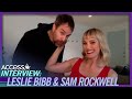 Sam Rockwell Crashes Leslie Bibb’s Interview