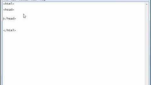 HTML in notepad