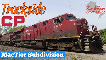 Trackside on the CP MacTier Subdivision. May 24-5, 2022
