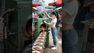 Fish fries are coming out of a machine. #funnyvideos #funny #funniestvideo #funnyideas #thestupids
