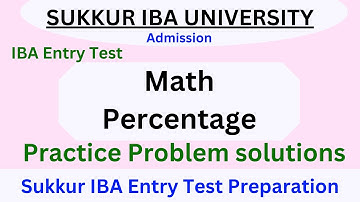Convert percentage into fraction math sukkur iba sthp test preparation #sukkuriba #math #percentage