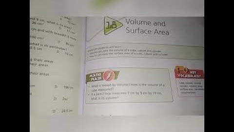 MATHEMATICS  COUNT DOWN -7  UNIT : 18 "VOLUME AND SURFACE AREA"