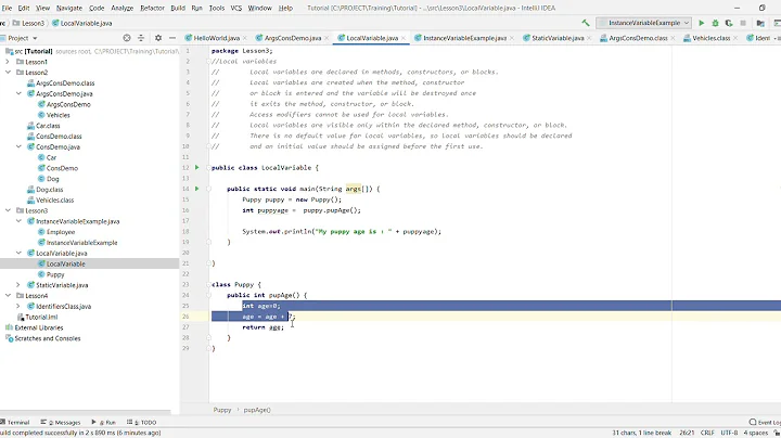 Java Training Java Variables Local Variable