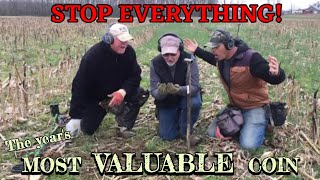 Stop Everything!  The MOST VALUABLE Coin We've Found Metal Detecting in Years!