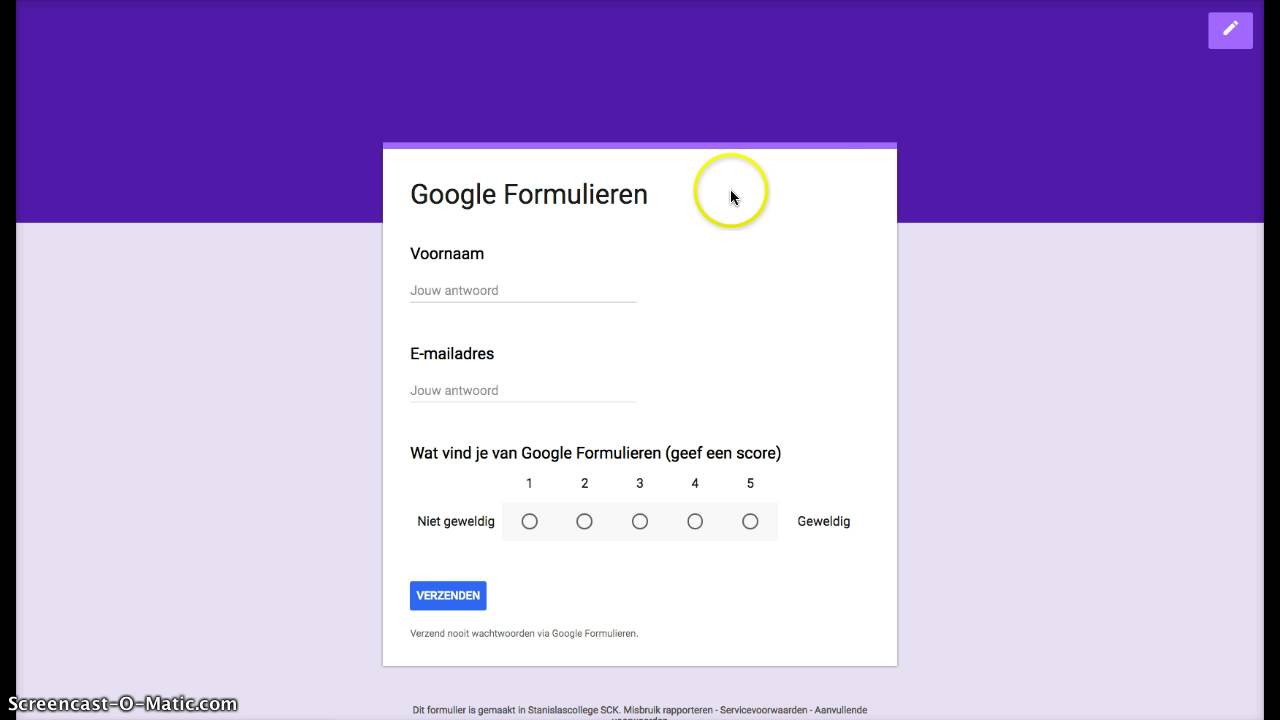 Google formulieren