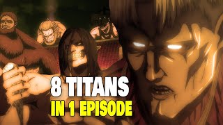 8 of 9 titans in one episode 😲😱 | se4 ep7 Best episode in Attack on Titan series