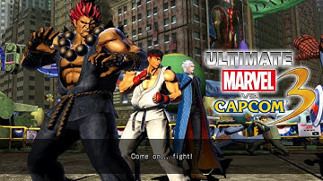 Ultimate Marvel Vs  Capcom 3 [PC] Arcade, Ryu, Akuma & Vergil 4K [60FPS]