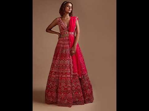 Pink Lehenga Net 12 Latestlehenga Pinklehenga Bridallehenga Netlehengacholi 