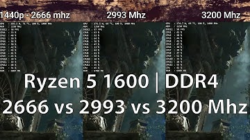 DDR4 2666 vs 2933 vs 3200 Mhz RAM | Ryzen 5 1600 | 1080p & 1440p Gaming Benchmarks